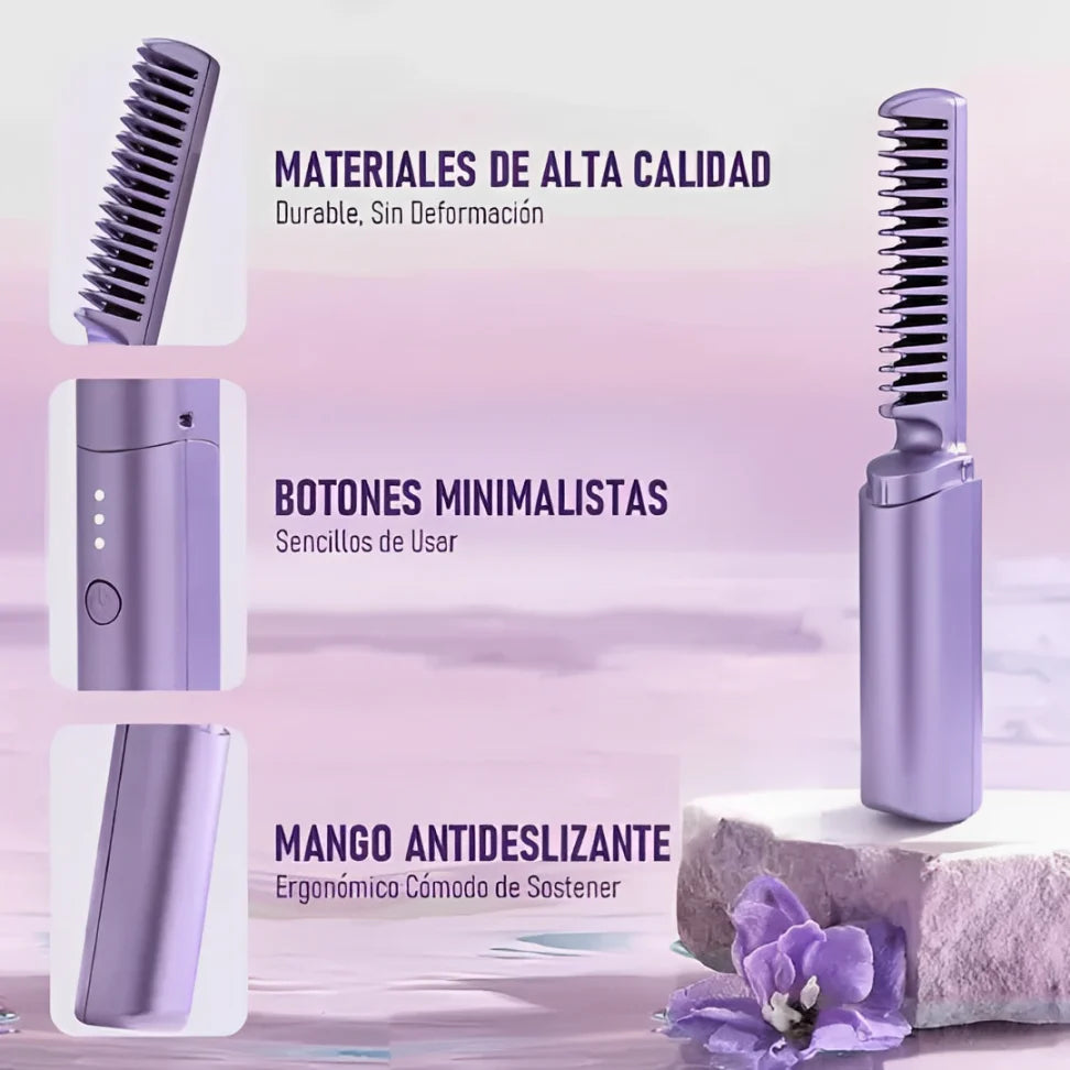 Cepillo alisador portátil (RECARGABLE) - 50% DESCUENTO