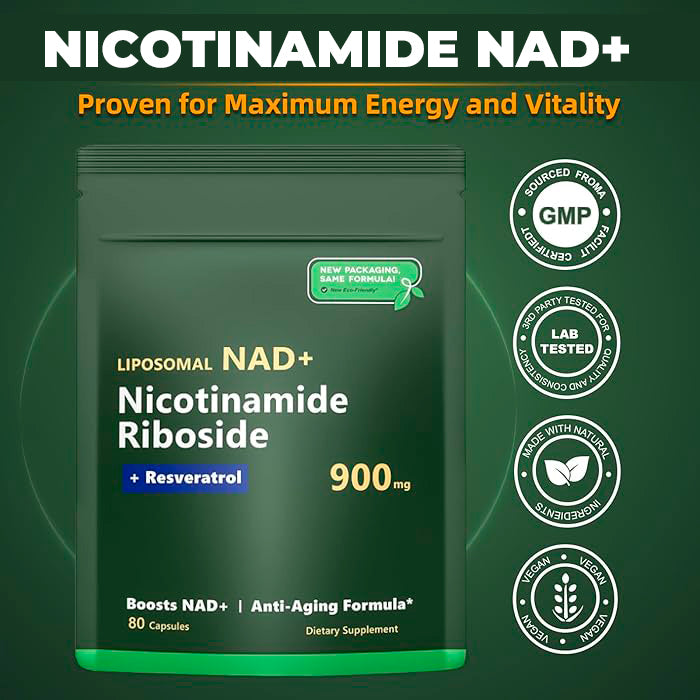 NICOTINAMIDE RIBOSIDE® NAD+ de Alta Pureza Anti-Envejecimiento