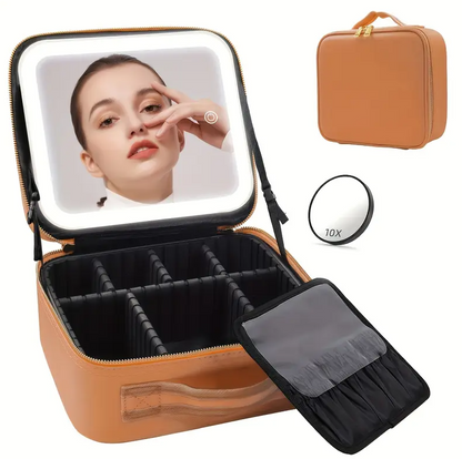 ORGANIZADOR CON ESPEJO LED PARA MAQUILLAJE MAKEUP