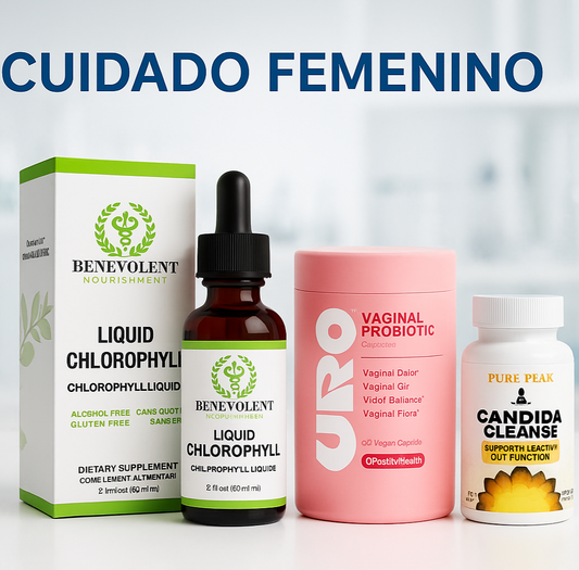 Combo Cuidado Femenito - Uro Probiotic + Candida Cleanse + Liquid Clorophyll