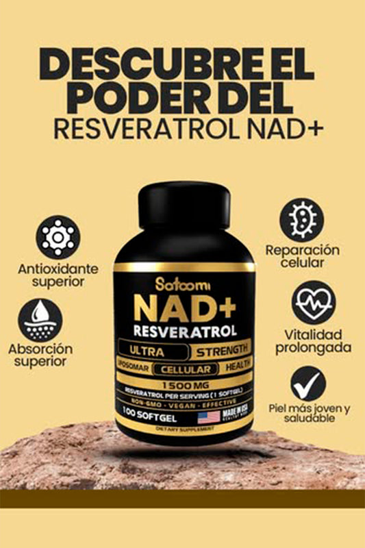 NAD+RESVERATROL  Suplemento Potenciador & Rejuvenecedor